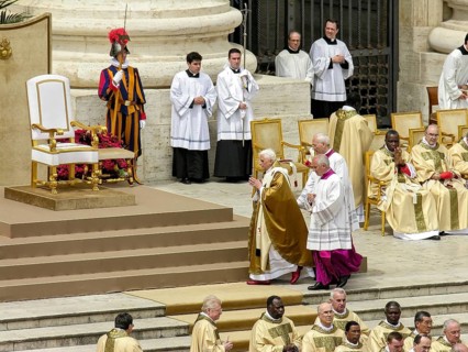 Pope Benedict XVI Joseph Ratzinger, Inauguration Ceremony 24. 04. 2005, St. Peter's Cathedral, St.