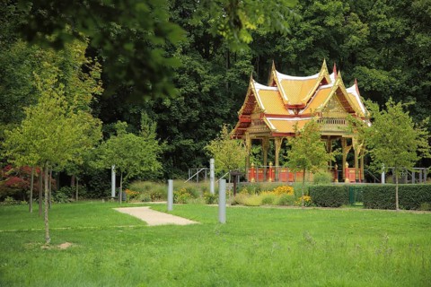 Siamese Temple Sala-Thai II, Asian, Siamese, Thai, pavilion, garden art, spa garden, Bad Homburg,