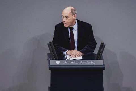 Gregor Gysi, Mitglied des Deutschen Bundestages (Die LINKE), aufgenommen im Rahmen einer Sitzung