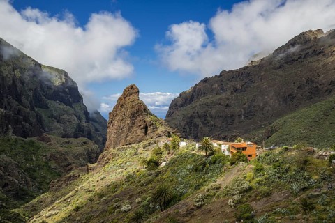 Masca mountain village, Masca Gorge, Barranco de Masca, Teno Mountains, Tenerife, Canary Islands,