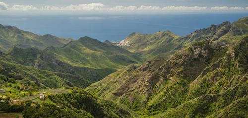 Panorama from Mirador Pico del Inglés, Las, macizo de anaga (Montanas de Anaga), Tenerife, Canary