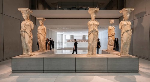 Columned Figures of the Erechtheion or the Temple of Athena Polias, Interior, Acropolis Museum,