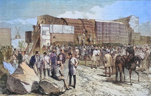 Test of armour plates, armouring, 1869, Plymouth, England, Historic, digitally restored