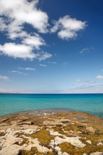 Sea and rocky beach at Papagayo, Playa Blanca, Lanzarote, Canary Islands, Spain, Europe