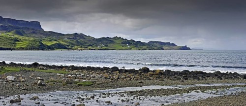 Staffin Bay on the Isle of Skye, Scotland, Highlands, UK