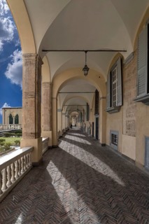 Arcade at the garden of the Villa del Principe, Palazzo di Andrea Doria, Piazza dei Principe, Genoa