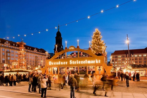 The Striezelmarkt, which has been held since 1434, is the oldest Christmas market in Germany and