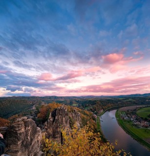Bastei view in Saxon Switzerland