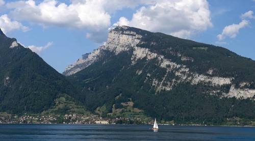 Mount Niederhorn (1963 m) on Lake Thun, Bernese Oberland, Canton Bern, Switzerland, Europe