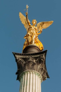 Angel of Peace on Munich's Isarhochufer, image of the Greek goddess Nike, 6 metres high.