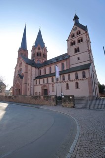 Romanesque Gothic Church of St. Mary and landmark of Gelnhausen, Hesse, Germany, Europe