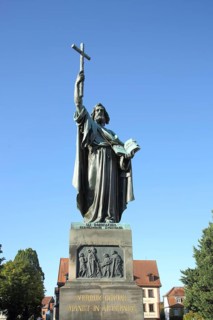 Boniface Monument, Saint, Statue, Monument, Figure, Boniface, Cross, Fulda, Hesse, Germany, Europe