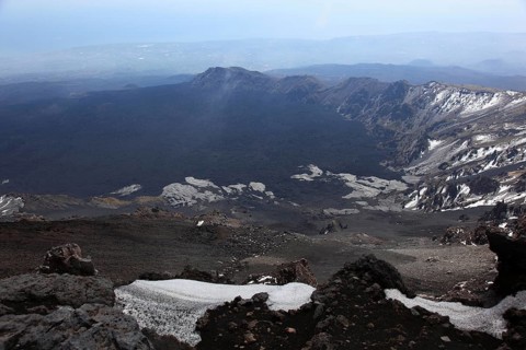 Volcanic landscape at the secondary crater of Etna, Etna, Sicily, Italy, Europe