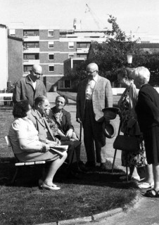 This group of pensioners, seen here on 18 August 1971 in Dortmund, are suffering with their