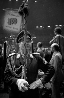 An election rally of the Social Democratic Party of Germany (SPD) on 23.4.1975 in the