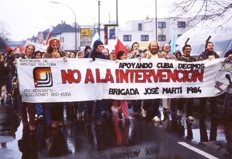 DEU, Germany: The historical slides from the 84-85 r years, Bonn. Solidarity with Nicaragua on 3