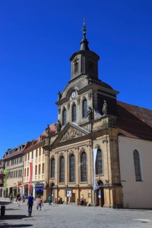 In the city centre of Bayreuth, the Spitalkirche on Maximiliansstrasse, Bayreuth, Upper Franconia,