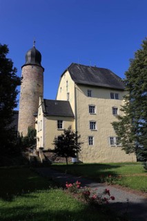 The Eisfeld Castle in Eisfeld, Hildburghausen County, Thuringia, Germany, Europe