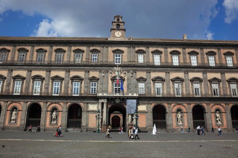 Palazzo Reale, Palace of the Viceroys, in Piazza del Plebescito, Naples, Campania, Italy, Europe