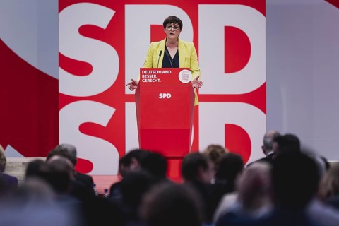 Saskia Esken, Bundesvorsitzender der SPD, aufgenommen im Rahmen des Bundesparteitags der