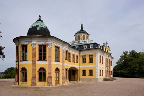 Belvedere Palace is a lavishly designed pleasure palace complex near the city of Weimar. The entire