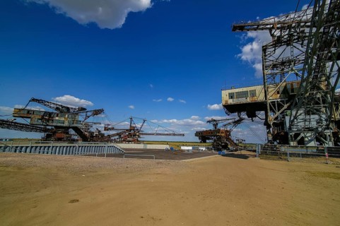 Ferropolis is an industrial museum and event venue in Gräfenhainichen, east of Dessau-Roßlau, on a