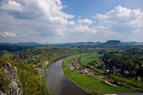 Bastei view in Saxon Switzerland