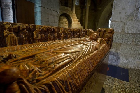 Funerary monument to Berardo Maggi in the old cathedral, Brescia, Province of Brescia, Italy,