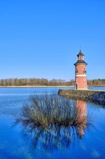 The Moritzburg lighthouse on the Moritzburg pond was erected in the 18th century under Elector