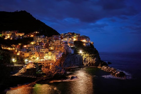 Manarola village popular european italian tourist destination in Cinque Terre National Park UNESCO