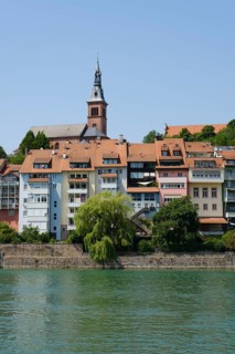 View of Laufenburg with Rhine, Black Forest, Baden-Württemberg, Germany, Europe