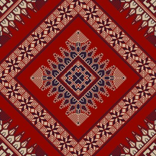 Embroidery Tatreez pattern, Palestinian fashion vector ornament