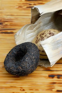 Pressed black tea with packaging, Black tea, China, Asia
