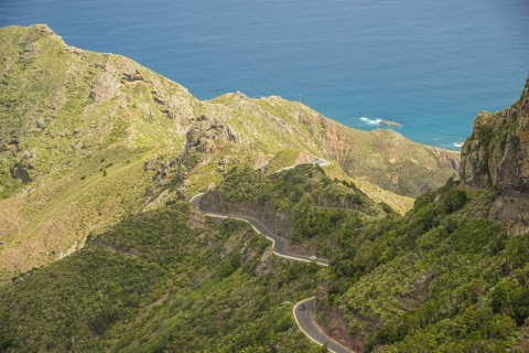 Mountain road, Tagana Valley, Barranco de la Iglesia, macizo de anaga (Montanas de Anaga), Las,