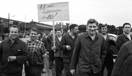 The spontaneous strike, here on 10.9.1969 by the miners of the Minister Stein colliery, was one of