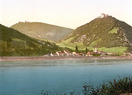 Kahlenberg und Leopoldsberg bei Wien, Österreich, um 1890, Historic, digitally restored