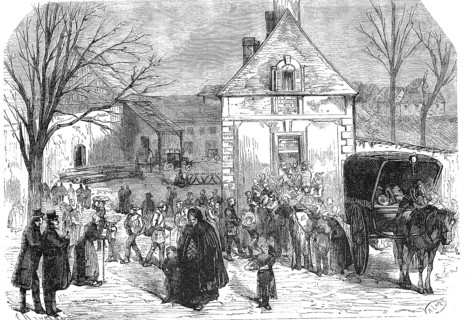 Distribution of bread to the poor of Augerville, on the day of the funeral of Pierre-Antoine