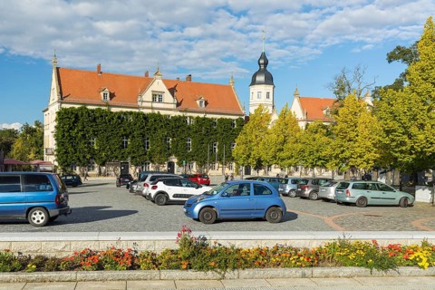 Rathaus am Rathausplatz Riesa, Saxony, Germany, Europe