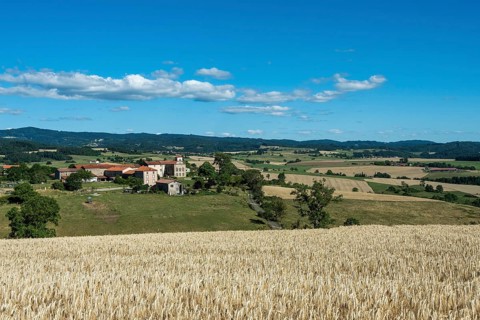 La Chapelle sur Usson village, Livradois-Forez regional natural park, Puy de Dome department,