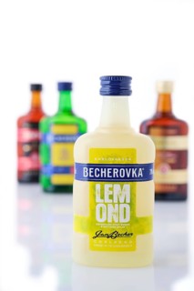 2019, November 5-th, Minsk, Belarus, Karlsbader Becher-Bitter, Becherovka Lemond, Europe