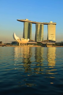 SINGAPORE, MAY 6: The Marina Bay Sands complex on sunset on May 6, 2011 in Singapore. Marina Bay