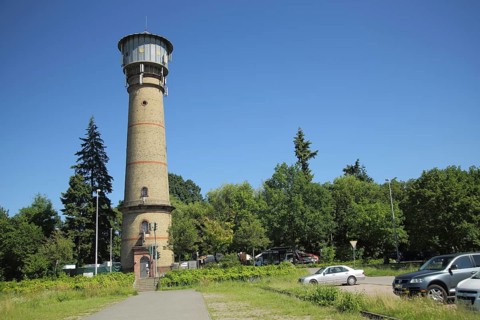 Historic water tower, Hochheim am Main, Taunus, Hesse, Germany, Europe