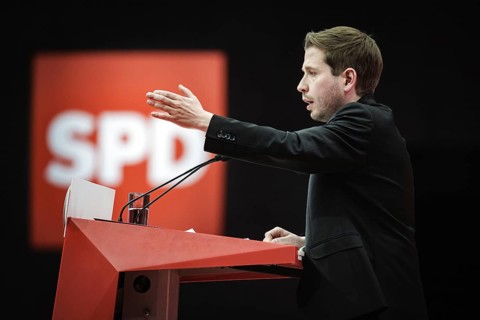 Kevin Kuehnert, SPD-Generalsekretaer, aufgenommen im Rahmen des Bundesparteitages der