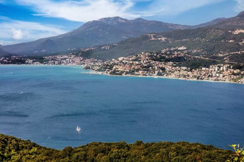 Mountainous and bay-rich Lustica peninsula, located off the fjord-like Bay of Kotor in the Adriatic