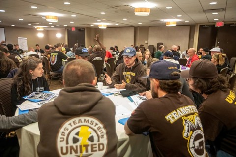 Chicago, Illinois, United Parcel Service workers meet at the annual convention of Teamsters for a