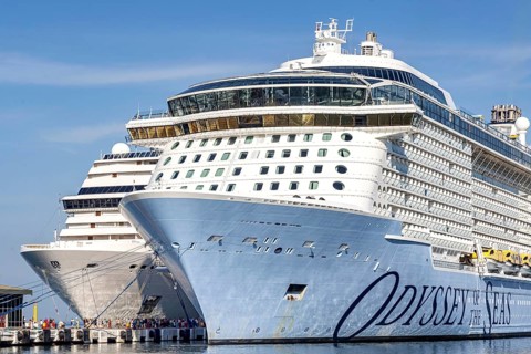 Odyssey of the Seas, cruise ship of the Royal Caribbean International shipping company, length 347