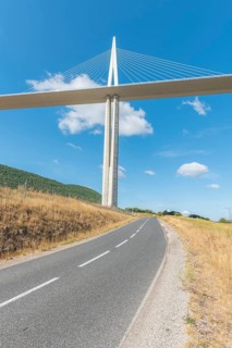 Millau Viaduct bridge, the highest bridge in the World. Aveyron Departement. France