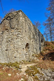 The Hohenmelchingen castle ruin on the Zollernalb near Melchingen, Burladingen, Swabian Alb,