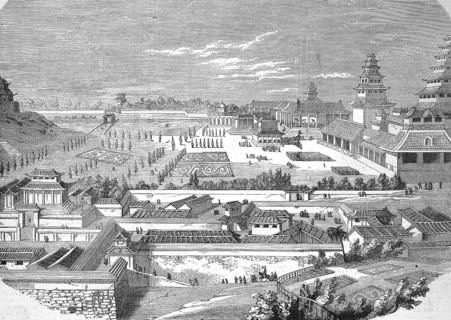 The Palace of Taicoun a Jeddo, Emperor of Tokyo, 1869, Japan, Historic, digitally restored