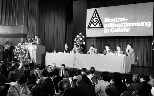 IG Metall conference on coal and steel co-determination on 03.07.1980 in Dortmund, Germany, Europe